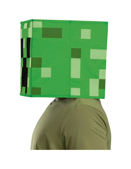 Máscara de Cabeza Creeper Disguise Minecraft Brilla en la Oscuridad Máscara de Cabeza Creeper Disguise Minecraft Brilla en la Oscuridad