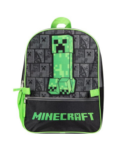 Mochila y caja de almuerzo Minecraft para niños - Verde y negro 2