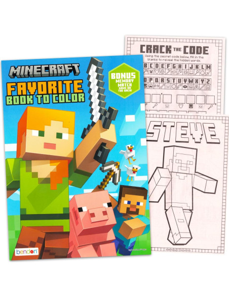 Conjunto de Libros para Colorear Minecraft Niños 4-8 Años Conjunto de Libros para Colorear Minecraft Niños 4-8 Años