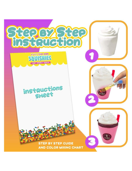 Kit de Pintura Squishies Insnug - 6 Piezas de Postre Jumbo Kit de Pintura Squishies Insnug - 6 Piezas de Postre Jumbo