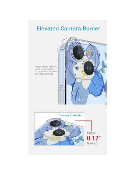 Funda Protectora Floral Azul para LG K22 y K22 Plus Funda Protectora Floral Azul para LG K22 y K22 Plus