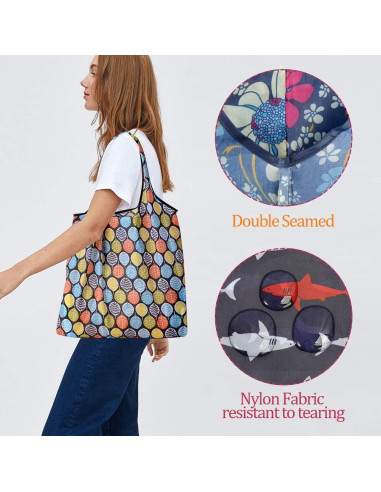 Paquete de 10 Bolsas de Compras Reutilizables SZUAH 18 kg