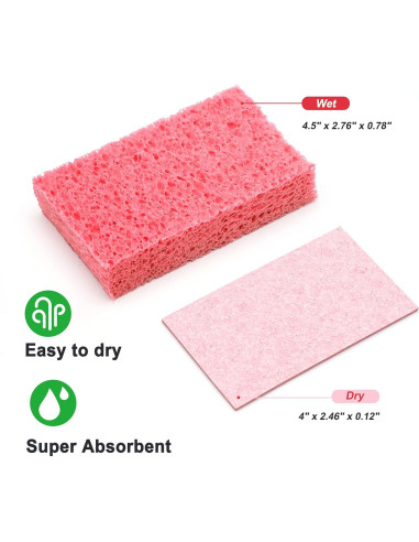 Esponjas de Cocina ARCLIBER de Celulosa Ecológicas - Paquete de 6