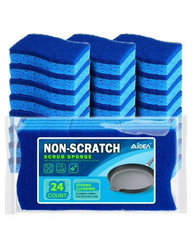 Esponjas de Limpieza AIDEA Sin Rayones - 24 Unidades, 380g