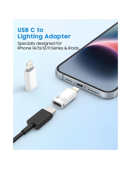 Adaptador MoKo USB C a Lightning para iPhone y iPad Adaptador MoKo USB C a Lightning para iPhone y iPad