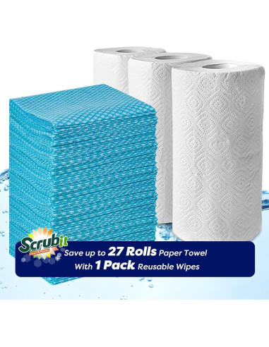 Toallitas de Limpieza Reutilizables SCRUBIT 72 Unidades 50x30 cm