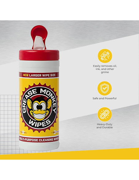 Toallitas de limpieza multiusos Grease Monkey - Paquete de 2 Toallitas de limpieza multiusos Grease Monkey - Paquete de 2