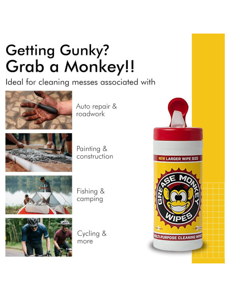 Toallitas de limpieza multiusos Grease Monkey - Paquete de 2 Toallitas de limpieza multiusos Grease Monkey - Paquete de 2