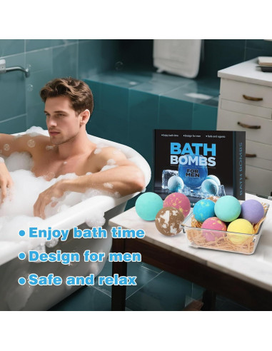 Set de 8 Bombas de Baño Orgánicas Excalla con Aceites Esenciales