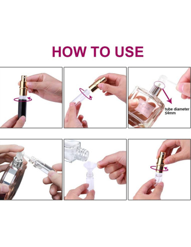 Botellas de Atomizador de Perfume Zingso 6ml 3 Pcs Viaje