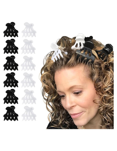 Pinzas de Garra Curl Keeper para Cabello Grueso y Fino - Paquete de 12 Pinzas de Garra Curl Keeper para Cabello Grueso y Fino - Paquete de 12