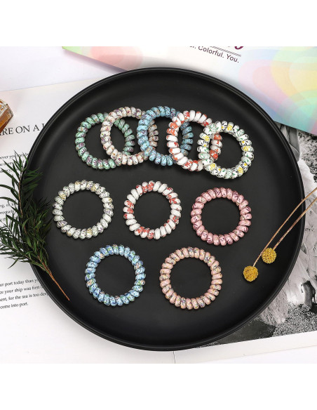 Lazos para Cabello en Espiral JessLab - 10 Piezas Colores Variados Lazos para Cabello en Espiral JessLab - 10 Piezas Colores Variados