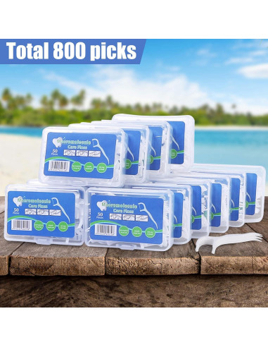 800 Palillos de Hilo Dental Aussumy - Limpieza Profunda y Mango Ergonómico
