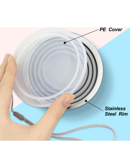 Tazas de Silicona Plegables Nanaborn 270ml para Camping - 2 Unidades Tazas de Silicona Plegables Nanaborn 270ml para Camping - 2 Unidades