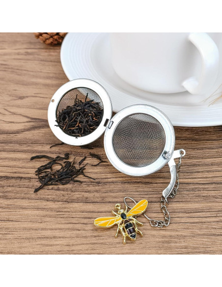 Infusor de Té de Acero Inoxidable YOIYINI con Colgante Abeja 5.3 cm Infusor de Té de Acero Inoxidable YOIYINI con Colgante Abeja 5.3 cm