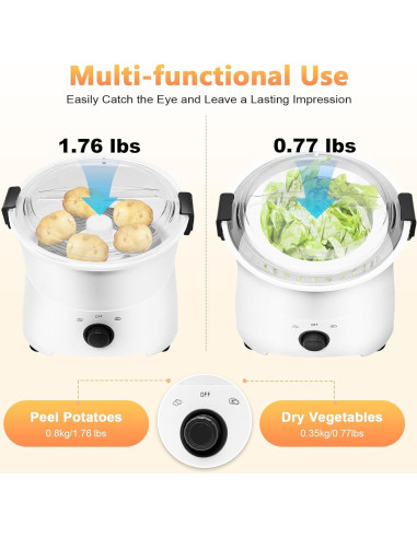 Pelador de Patatas Eléctrico RudiUsoy 85W Automático 0.8kg