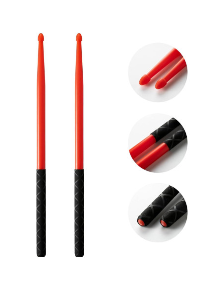 Baquetas de Nylon Tamaño 40.6cm 2 pares Antideslizantes Baquetas de Nylon Tamaño 40.6cm 2 pares Antideslizantes