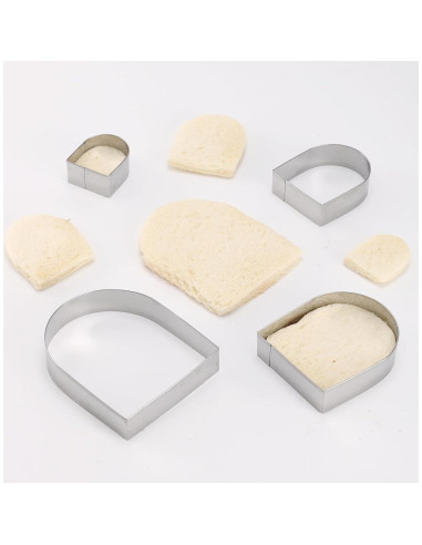 Juego de Cortadores de Galletas Arqueados ANCKNE 4 Piezas Acero Inoxidable