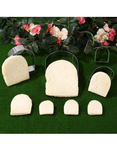 Juego de Cortadores de Galletas Arqueados ANCKNE 4 Piezas Acero Inoxidable