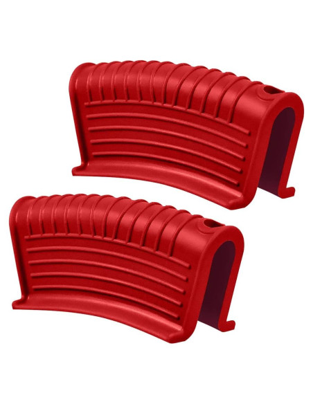 Soporte de Mango de Silicona EVAHOM Rojo 2 Piezas Antideslizante Soporte de Mango de Silicona EVAHOM Rojo 2 Piezas Antideslizante