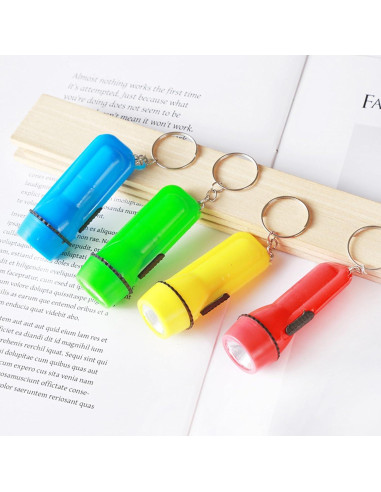 Linterna Mini Winbar con Llavero 24PCS Colores Surtidos