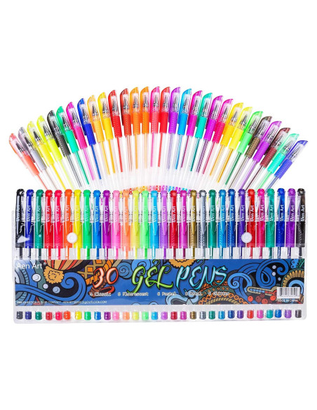Bolígrafos de Gel Aen Art 30 Colores Punta Fina 0.5cm Bolígrafos de Gel Aen Art 30 Colores Punta Fina 0.5cm