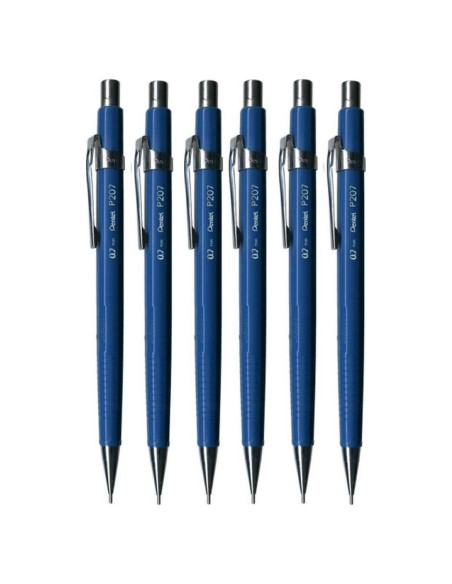 Lápiz Mecánico Automático Pentel 0.7mm Azul P200 Recargable Lápiz Mecánico Automático Pentel 0.7mm Azul P200 Recargable