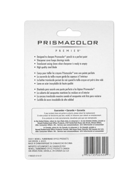 Sacapuntas Prismacolor Premier con 2 Cuchillas de Acero Sacapuntas Prismacolor Premier con 2 Cuchillas de Acero