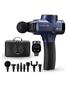 LifePro Pistola de Masaje Percusiva - 8 Accesorios y 15 Velocidades