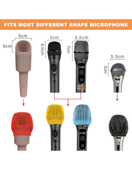 Cubiertas de Micrófono Desechables 250 Pcs - No Tejidas con Banda Elástica Cubiertas de Micrófono Desechables 250 Pcs - No Tejidas con Banda Elástica