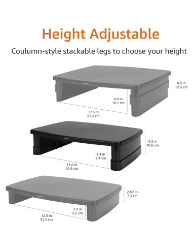 Soporte de Escritorio Ajustable Amazon Basics para Monitor 10kg
