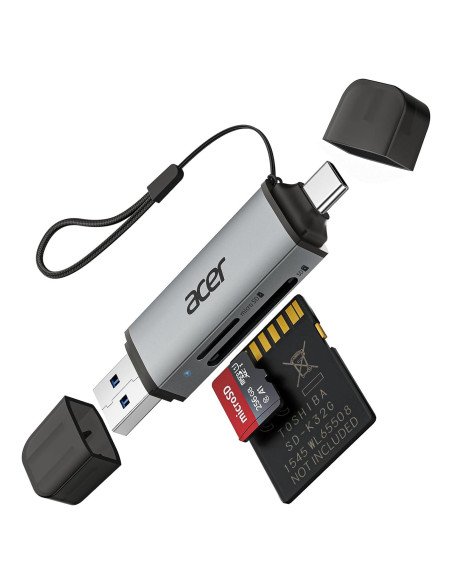 Lector de Tarjeta SD Acer ODK4E0 USB-C Doble Ranura 3.0 Lector de Tarjeta SD Acer ODK4E0 USB-C Doble Ranura 3.0