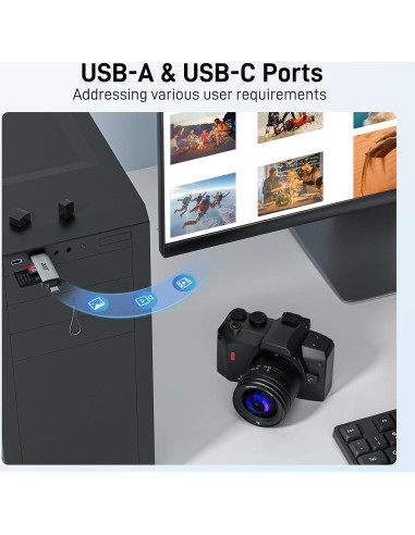 Lector de Tarjeta SD Acer ODK4E0 USB-C Doble Ranura 3.0