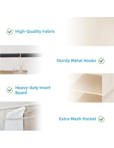 Organizador de Closet StorageWorks 6 Estantes Colgantes 30x30x122 cm