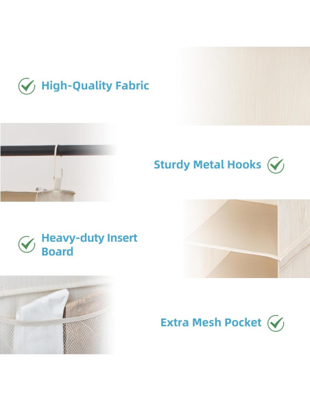 Organizador de Closet StorageWorks 6 Estantes Colgantes 30x30x122 cm Organizador de Closet StorageWorks 6 Estantes Colgantes 30x30x122 cm