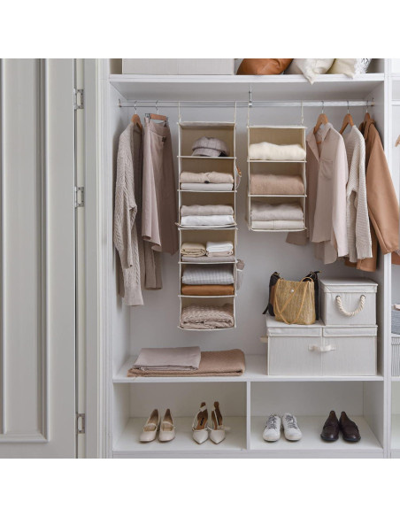 Organizador de Closet StorageWorks 6 Estantes Colgantes 30x30x122 cm Organizador de Closet StorageWorks 6 Estantes Colgantes 30x30x122 cm