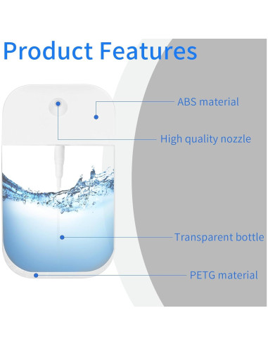 4 Botellas de Spray Rimoev 50 ml Transparentes Reutilizables