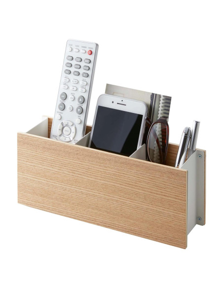 Organizador de Escritorio Yamazaki Home Rin - Acero y Madera - Pequeño Organizador de Escritorio Yamazaki Home Rin - Acero y Madera - Pequeño