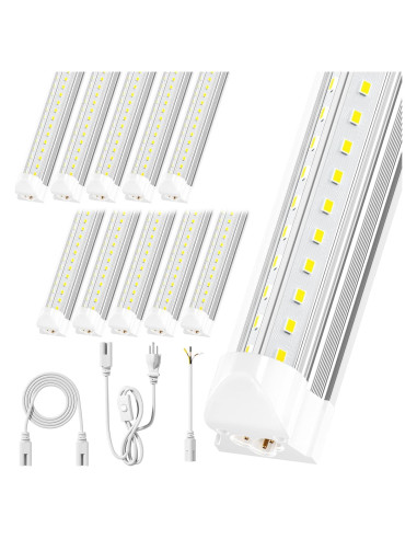 Luz de Taller LED ONLYLUX 4FT 36W 5000lm Conectable 10 Pzas