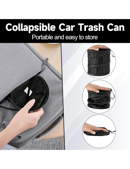 Basurero Plegable para Coche DIVINA VITAE 2 Pcs Negro Basurero Plegable para Coche DIVINA VITAE 2 Pcs Negro