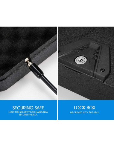 Caja Fuerte RPNB Portátil para Pistolas con Llave 20x26 cm