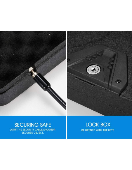 Caja Fuerte RPNB Portátil para Pistolas con Llave 20x26 cm Caja Fuerte RPNB Portátil para Pistolas con Llave 20x26 cm
