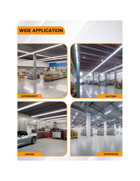 Luz de Taller LED ONLYLUX 4FT 36W 5000lm Conectable 10 Pzas Luz de Taller LED ONLYLUX 4FT 36W 5000lm Conectable 10 Pzas