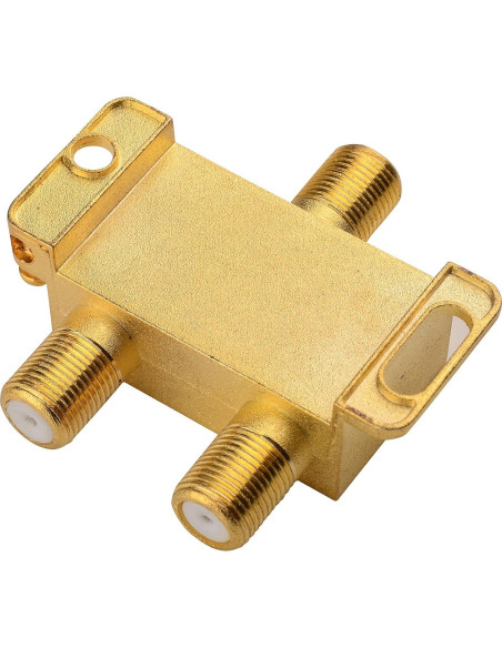 Divisor Coaxial 2 Vías Cable Matters Chapado en Oro Divisor Coaxial 2 Vías Cable Matters Chapado en Oro