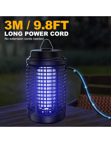 Zapper de Insectos Eléctrico VANELC 4000V Impermeable 1.05kg Zapper de Insectos Eléctrico VANELC 4000V Impermeable 1.05kg