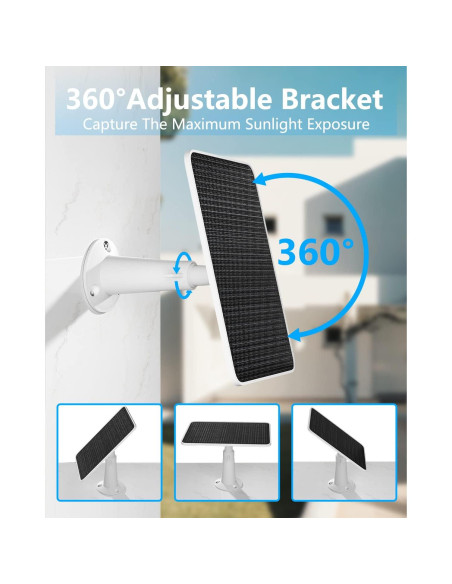 Panel Solar FOHOA para Eufycam 2C/2 Pro, 4W, 3 Paquete Panel Solar FOHOA para Eufycam 2C/2 Pro, 4W, 3 Paquete