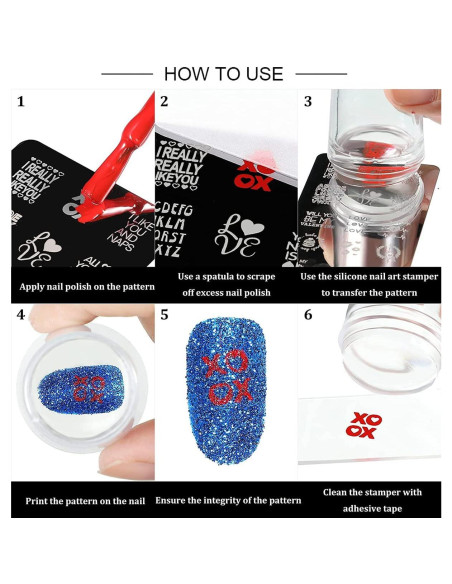 Juego de Sellos de Uñas HYWWPFLAY - 5 Placas Estampado Leopardo Juego de Sellos de Uñas HYWWPFLAY - 5 Placas Estampado Leopardo
