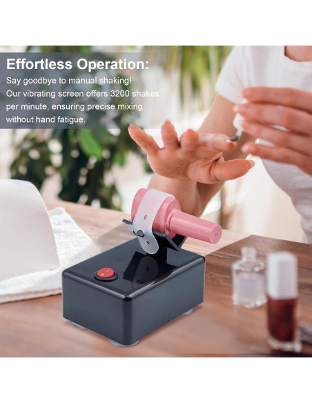 Agitador de Esmalte de Uñas Hiborth 3200 RPM Portátil Negro Agitador de Esmalte de Uñas Hiborth 3200 RPM Portátil Negro