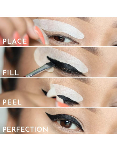 Plantillas de Eyeliner Beth Bender - 24 Piezas Hipoalergénicas