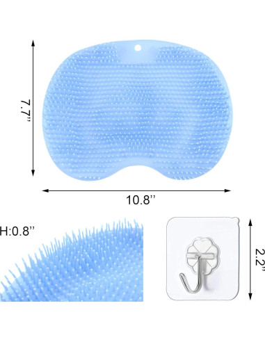 Alfombrilla Exfoliante para Pies Quacc Antideslizante 27.5x19.6cm